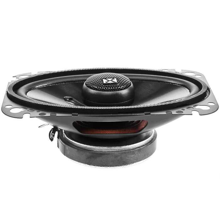 NSP46 300W Peak (100W RMS) 4x6" 2-Way N-Series Coaxial Car Speakers with 20mm Silk Dome Tweeters