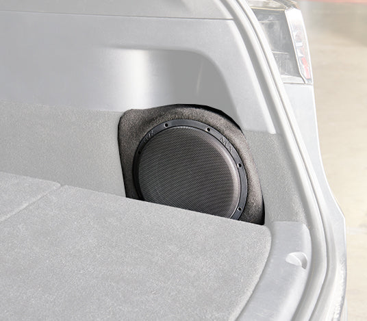 2020-Up Tesla Model Y - Custom 500W RMS 10" Loaded Subwoofer Enclosure | NVX BE-TSLAY-G1P (Passenger Side)