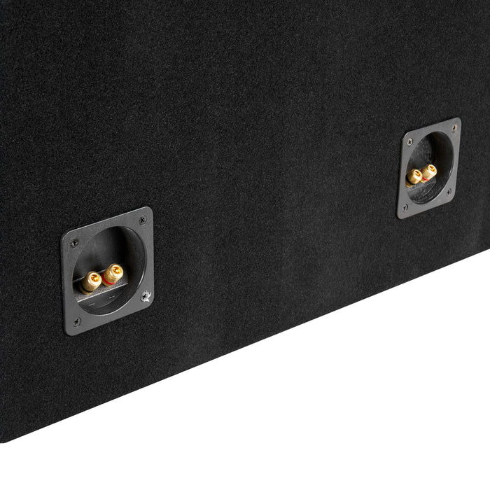 XMDFS102 Dual 10" Sealed 3/4" (2.0 cubic ft) MDF Black Carpeted Subwoofer Enclosure