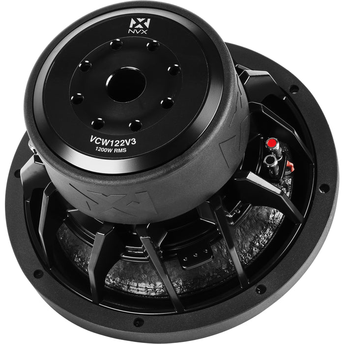 VCW122 Version 3 (VCW122v3) 2400W Peak (1200W RMS) 12" VC-Series v3 Dual 2-Ohm Subwoofer