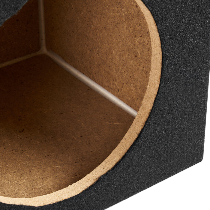 XMDFS121 Single 12" Sealed 3/4" (1.3 cubic ft) MDF Black Carpeted Subwoofer Enclosure